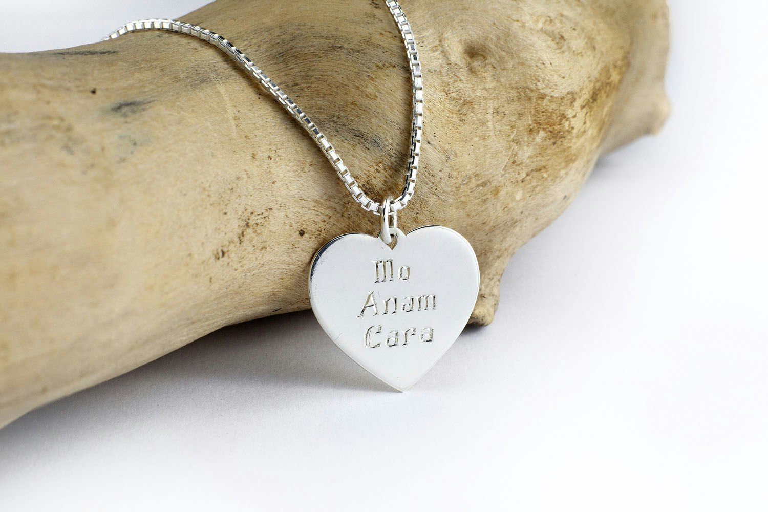 Personalised Heart Necklace with Silver Beads | Jewels 4 Girls